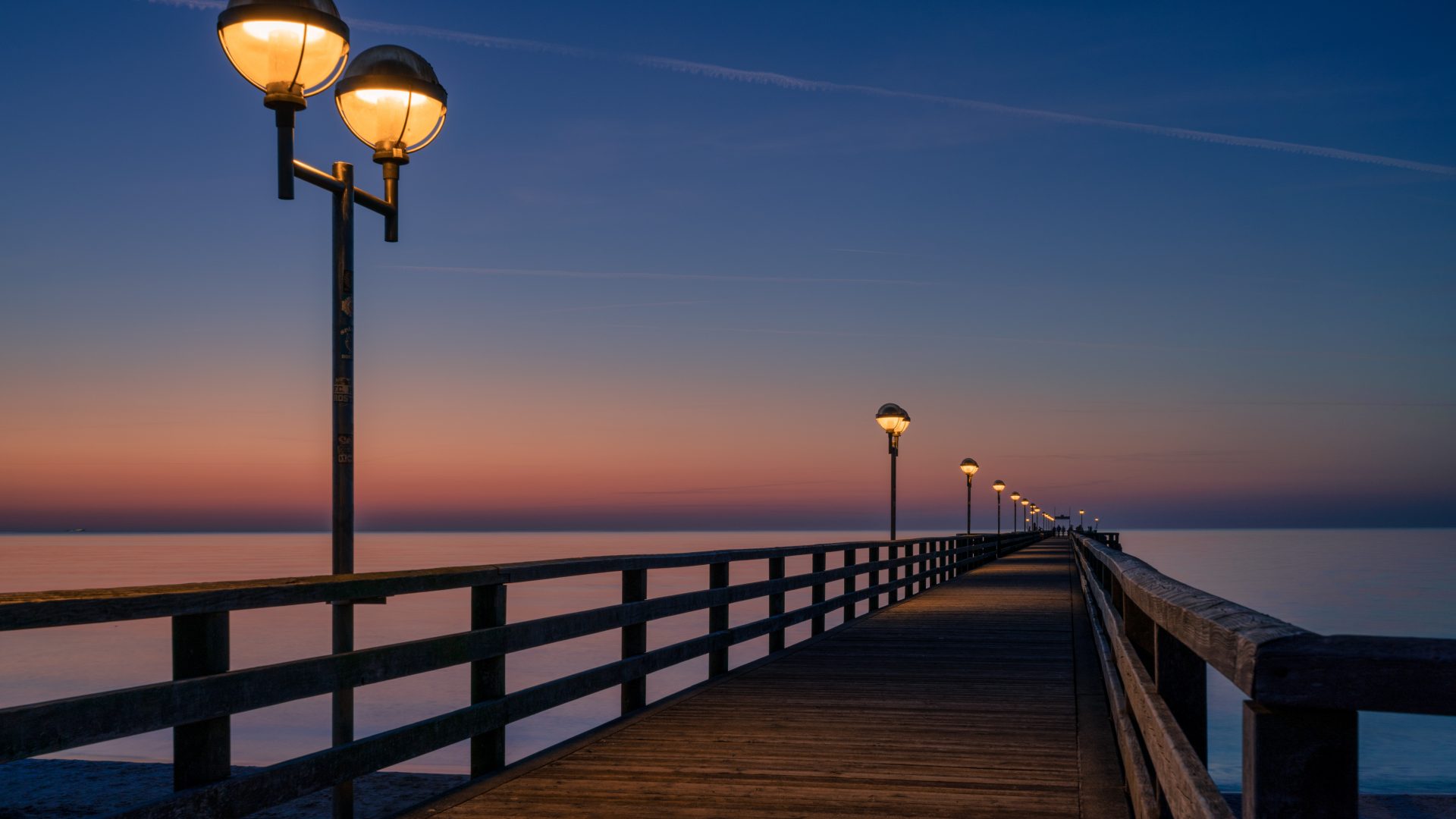 Sonnenuntergang an der Seebrücke Graal-Müritz