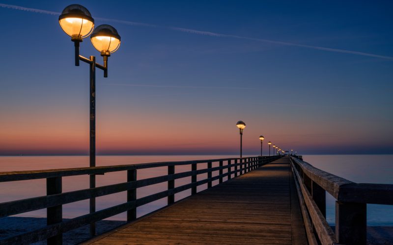 Sonnenuntergang an der Seebrücke Graal-Müritz